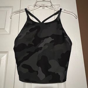 Old Navy Powersoft Tank Top / sports Bra Army Green Camo Medium